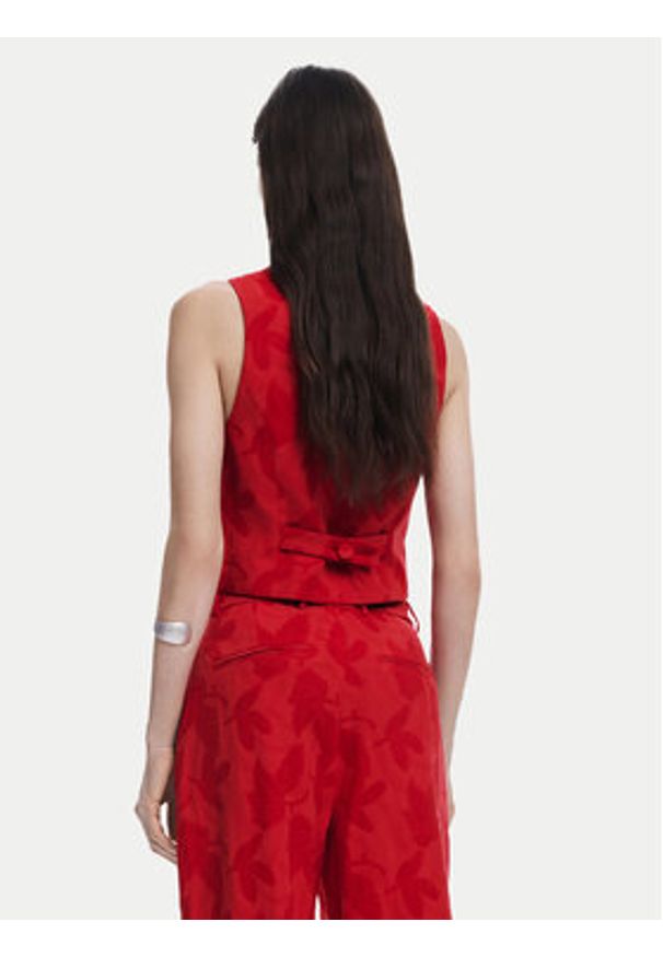 Desigual Kamizelka Portland 25SWEW24 Czerwony Regular Fit. Kolor: czerwony. Materiał: bawełna