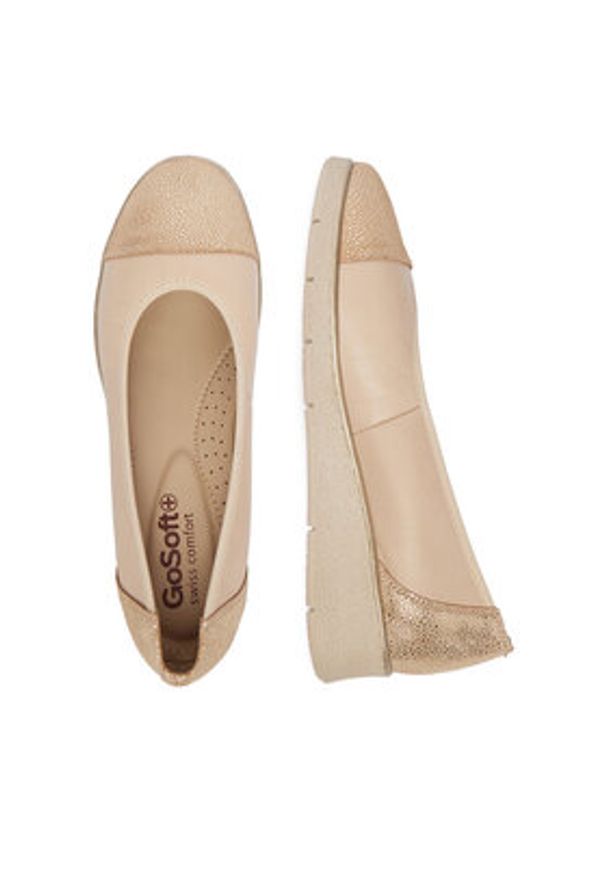 Go Soft Baleriny CEO-WI16-FLEXX-02 Beżowy. Kolor: beżowy. Materiał: skóra