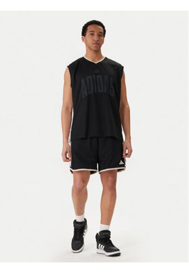 Adidas - adidas Tank top Stadium JZ9441 Czarny Loose Fit. Kolor: czarny. Materiał: syntetyk