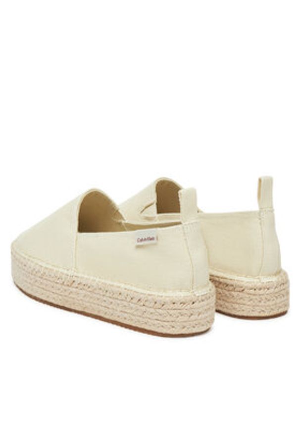 Calvin Klein Jeans Espadryle Platform Espadrille Ml Cs YW0YW01871 Beżowy. Kolor: beżowy. Materiał: materiał. Obcas: na platformie