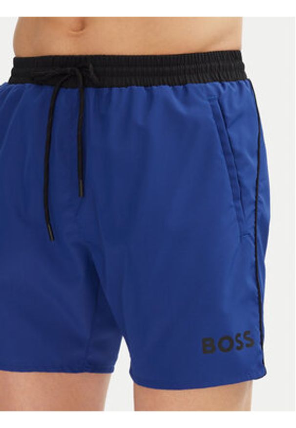 BOSS Szorty kąpielowe Starfish 50514429 Niebieski Regular Fit. Kolor: niebieski. Materiał: syntetyk