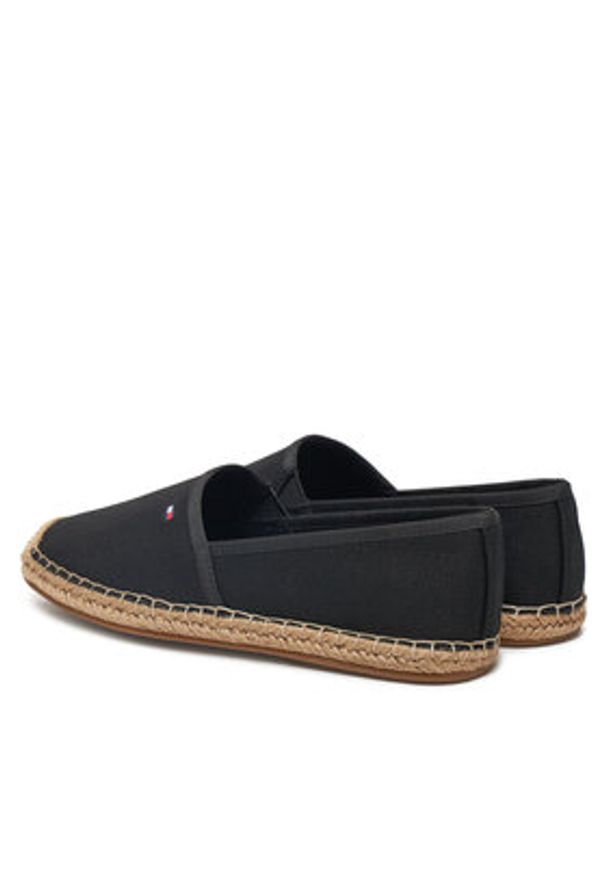 TOMMY HILFIGER - Tommy Hilfiger Espadryle Flag Canvas Espadrille FW0FW08541 Czarny. Kolor: czarny. Materiał: materiał