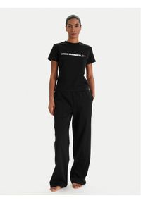 Karl Lagerfeld - KARL LAGERFELD Piżama B1W45004 Czarny Regular Fit. Kolor: czarny. Materiał: bawełna #1
