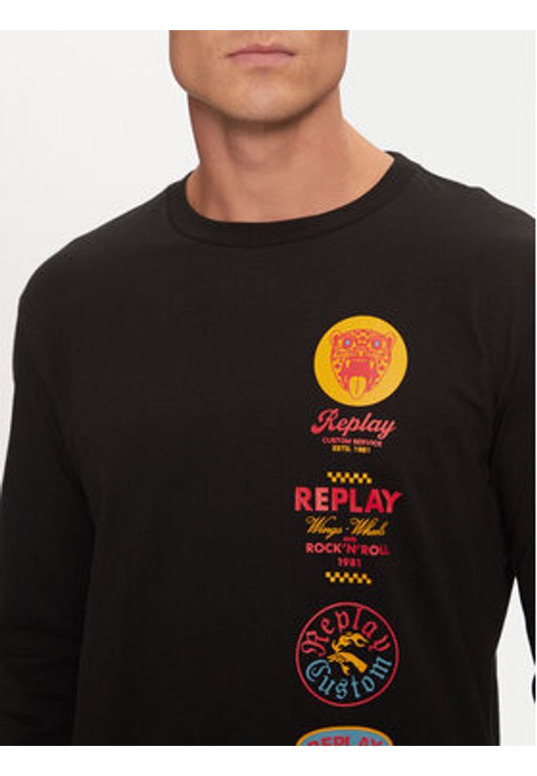 Replay T-Shirt M6989 .000.2660 Czarny Regular Fit. Kolor: czarny. Materiał: bawełna