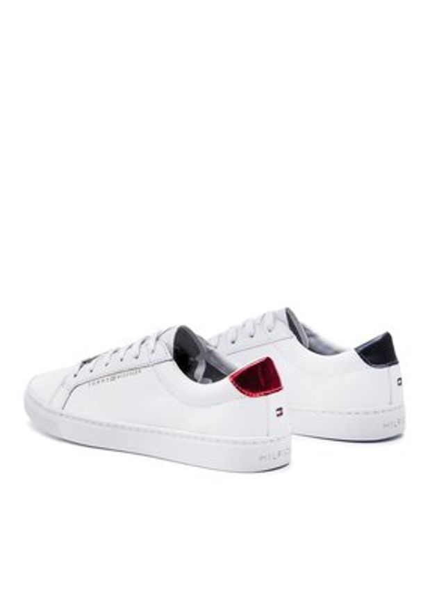 TOMMY HILFIGER - Tommy Hilfiger Sneakersy Essential Sneaker FW0FW03682 Biały. Kolor: biały. Materiał: skóra