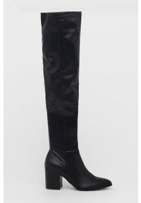 Steve Madden kozaki Jacey Boot damskie kolor czarny na słupku. Kolor: czarny. Szerokość cholewki: normalna. Obcas: na słupku. Wysokość obcasa: średni #1