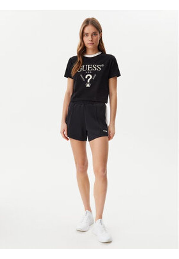Guess T-Shirt V5GI18 I3Z14 Czarny Regular Fit. Kolor: czarny. Materiał: bawełna