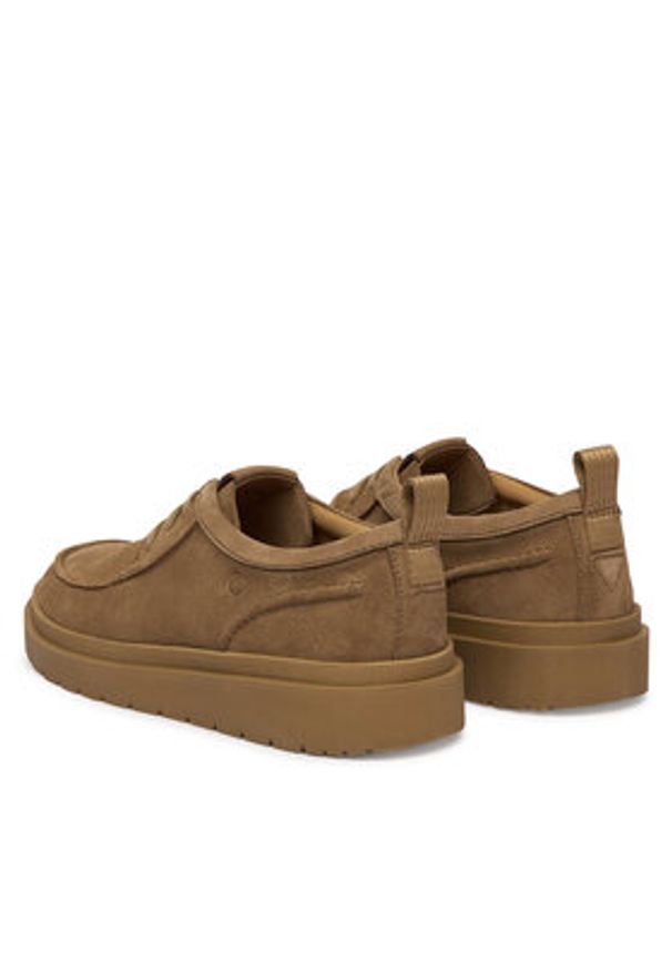 Clarks Półbuty Polden Moc 26186452 Beżowy. Kolor: beżowy. Materiał: zamsz, skóra