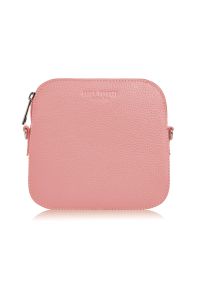 Listonoszka skórzana PAOLO PERUZZI IN-61-PI różowa. Kolor: różowy. Materiał: skórzane. Styl: casual. Rodzaj torebki: na ramię #1