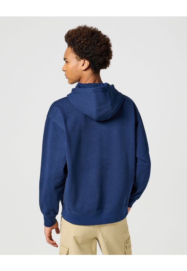 Wrangler - WRANGLER MĘSKA BLUZA Z KAPTUREM HOODIE 112357369. Typ kołnierza: kaptur