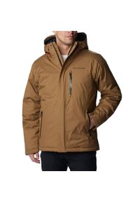 columbia - Kurtka puchowa męska Columbia Oak Harbor II Insulated. Kolor: brązowy. Materiał: puch