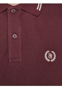 Big-Star - Koszulka męska polo bordowa Poller 604. Okazja: na randkę, do pracy. Typ kołnierza: polo. Kolor: czerwony. Materiał: jeans, dzianina. Wzór: haft. Styl: sportowy, elegancki, klasyczny #5