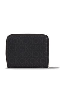 Calvin Klein Mały Portfel Damski Ck Must Md Z/A Wallet_Epi Mono K60K611932 Czarny. Kolor: czarny. Materiał: skóra