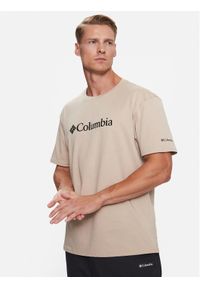 columbia - Columbia T-Shirt CSC Basic Logo™ Short Sleeve Brązowy Regular Fit. Kolor: brązowy. Materiał: bawełna, syntetyk #1