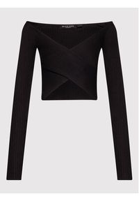 Brave Soul Bluzka LK-608WATHY Czarny Slim Fit. Kolor: czarny. Materiał: wiskoza #2