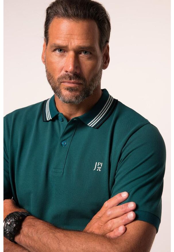 JAY-PI - Męska Koszulka polo FLEXNAMIC® outdoor rękaw 1/2 do roz. 7XL. Typ kołnierza: polo. Kolekcja: plus size. Kolor: zielony. Materiał: bawełna, elastan, materiał