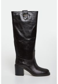 Twinset Milano - Kozaki damskie skórzane TWINSET. Materiał: skóra #3