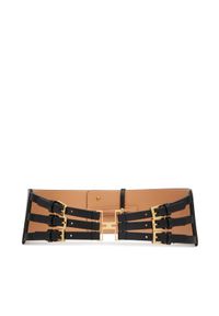 Elisabetta Franchi Pasek Damski CT-10S-62E2-V220 Czarny. Kolor: czarny. Materiał: skóra #1