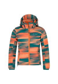 Dziewczęca kurtka softshell Kilpi RAVIA-J. Kolor: pomarańczowy, różowy, wielokolorowy. Materiał: softshell. Sport: turystyka piesza