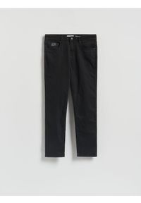 Reserved - Spodnie Slim fit - czarny. Kolor: czarny. Materiał: tkanina, bawełna