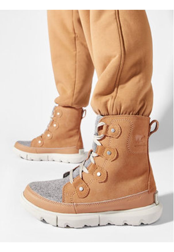 sorel - Sorel Śniegowce Explorer Next™ Joan Wp NL5069-253 Brązowy. Kolor: brązowy. Materiał: zamsz, skóra