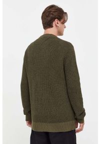 Tommy Jeans sweter bawełniany kolor zielony. Kolor: zielony. Materiał: bawełna. Wzór: aplikacja. Styl: klasyczny #3