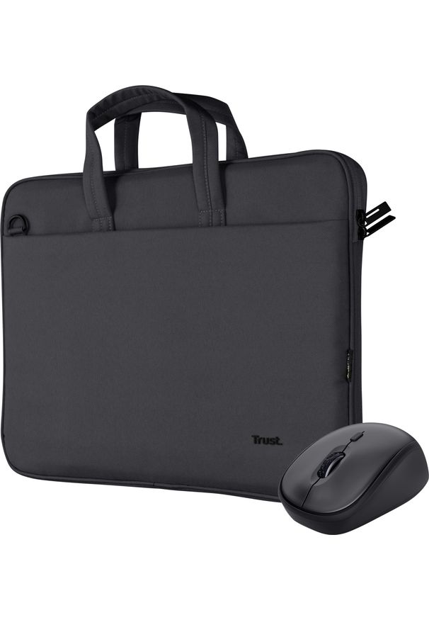 Torba Trust TRUST Sada brašna na notebook 16" Notebook Bag + Bezdrátová Myš, černá