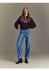 Reserved - Jeansy barrel leg - niebieski. Kolor: niebieski #1