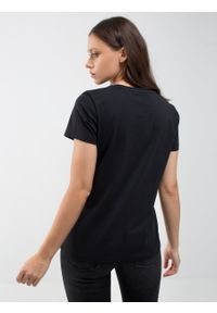 Big-Star - Koszulka damska z nadrukiem czarna Brigida 906. Okazja: do pracy, na co dzień. Kolor: czarny. Materiał: sztruks, dzianina, jeans. Wzór: nadruk. Styl: casual, klasyczny #4