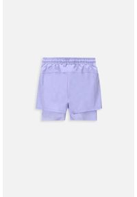 Spodenki sportowe dla dzieci Lemon Explore WL4 z legginsami. Kolor: fioletowy. Materiał: poliester, elastan. Styl: sportowy