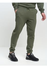 Big-Star - Spodnie męskie dresowe khaki William 303/ Hector 303. Kolor: zielony. Materiał: dresówka