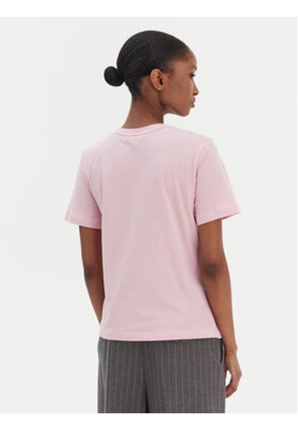 TOMMY HILFIGER - Tommy Hilfiger T-Shirt Logo WW0WW40276 Różowy Regular Fit. Kolor: różowy. Materiał: bawełna