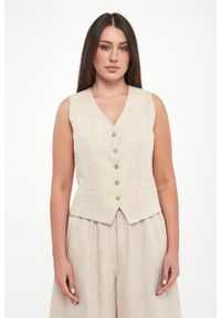 Weekend Max Mara - Kamizelka damska lniana Pace WEEKEND MAX MARA. Materiał: len #2