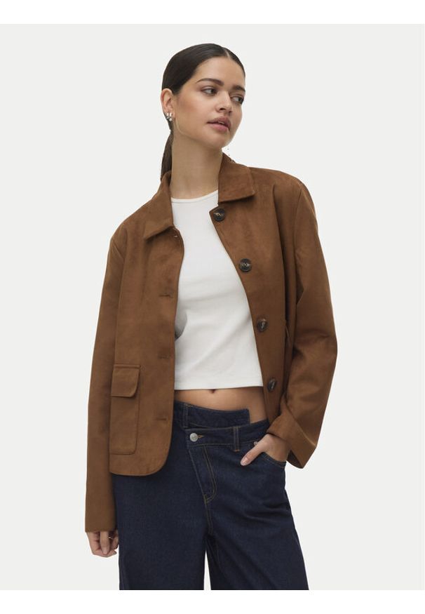 Vero Moda Kurtka przejściowa Jose Kelly 10338632 Brązowy Regular Fit. Kolor: brązowy. Materiał: syntetyk