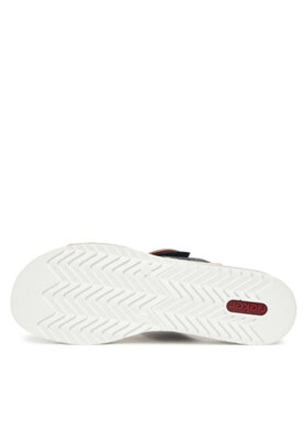 Rieker Klapki V0692-14 Granatowy. Kolor: niebieski. Materiał: materiał, syntetyk