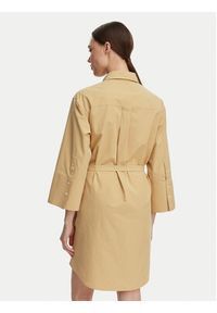 GANT - Gant Sukienka koszulowa 4503527 Beżowy Regular Fit. Kolor: beżowy. Materiał: bawełna. Typ sukienki: koszulowe #4