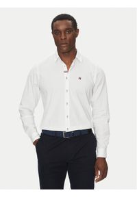 Hechter Paris Koszula 60253 151645 Biały Modern Fit. Kolor: biały. Materiał: bawełna