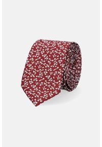 Lancerto - Krawat Bordowy Wzór. Kolor: czerwony. Materiał: poliester #1