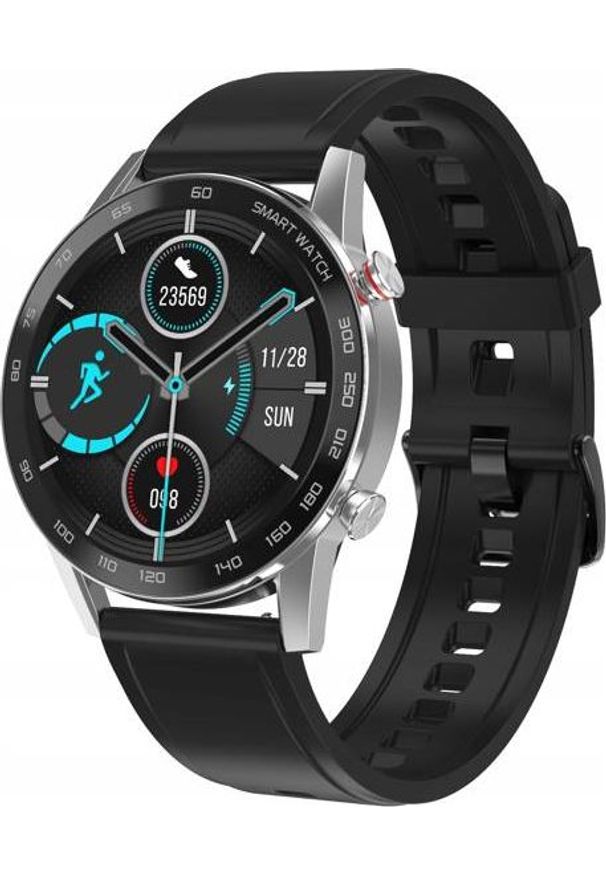Smartwatch Bakeeley DT95 Czarno-srebrny. Rodzaj zegarka: smartwatch. Kolor: wielokolorowy, czarny, srebrny