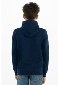 Levi's® - Levi's Bluza dziecięca kolor granatowy z kapturem z nadrukiem. Okazja: na spotkanie biznesowe. Typ kołnierza: kaptur. Kolor: niebieski. Materiał: dzianina. Wzór: nadruk. Styl: biznesowy #4