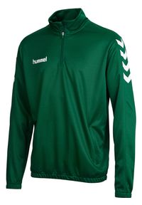 Bluza piłkarska dla dzieci Hummel Core Kids 1/2 Zip Sweat. Kolor: wielokolorowy, biały, zielony. Sport: piłka nożna