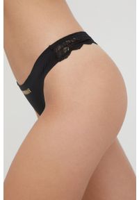 Emporio Armani Underwear stringi kolor czarny. Kolor: czarny #4