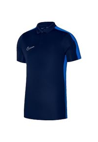 Koszulka sportowa męska Nike Drifit Academy. Typ kołnierza: polo. Kolor: czarny, niebieski, wielokolorowy. Sport: piłka nożna