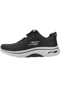 skechers - Kapcie SKECHERS GO WALK ARCH FIT 2.0 Czarny. Kolor: czarny. Materiał: tkanina