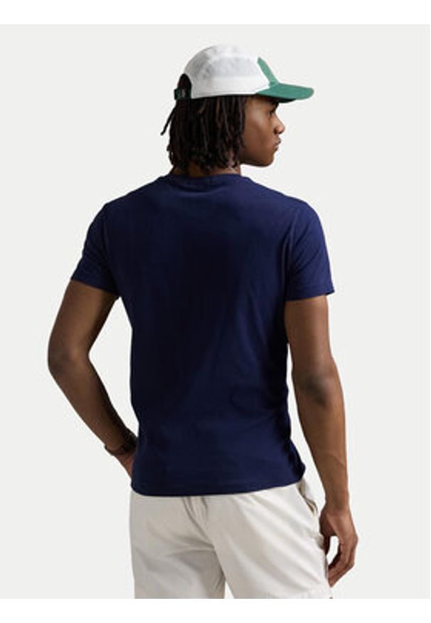 Polo Ralph Lauren T-Shirt 710973137003 Granatowy Slim Fit. Typ kołnierza: polo. Kolor: niebieski. Materiał: bawełna