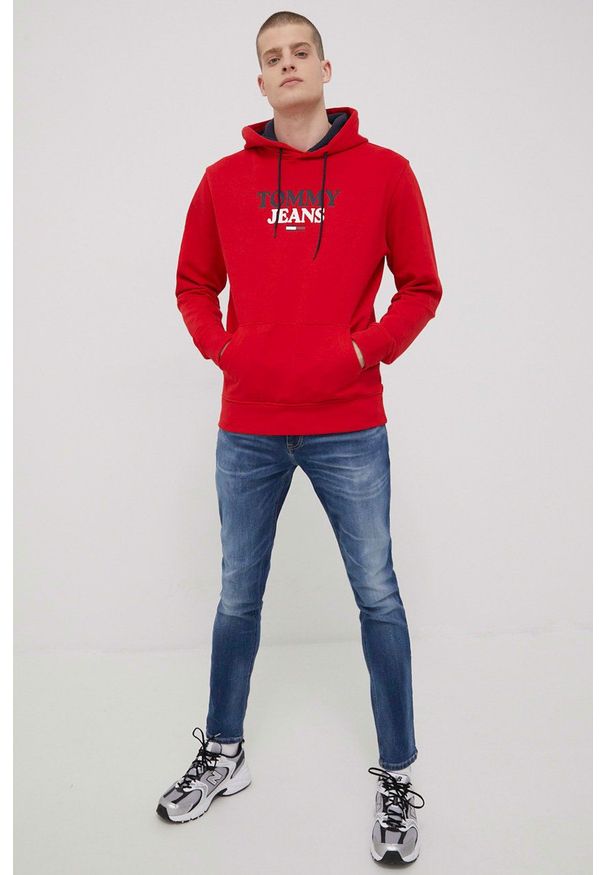 Tommy Jeans jeansy AUSTIN BF1251 męskie. Kolor: niebieski