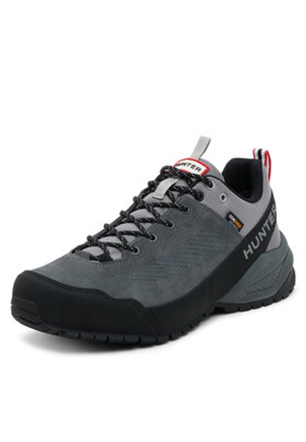 Hunter Trekkingi H8-219 Szary. Kolor: szary. Materiał: skóra. Sport: turystyka piesza