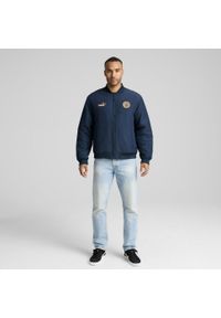 Puma - Męska kurtka bomber Manchester City NG PUMA Marine Blue. Kolor: niebieski