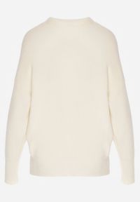 Born2be - Jasnobeżowy Sweter z Domieszką Kaszmiru z Dekoltem w Serek Feralaine. Okazja: na co dzień, na spotkanie biznesowe. Typ kołnierza: dekolt w serek. Kolor: beżowy. Materiał: kaszmir. Styl: biznesowy, klasyczny, casual, elegancki #6