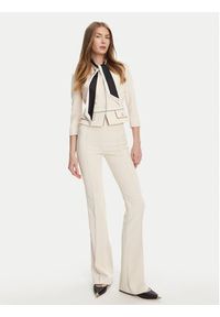 Elisabetta Franchi Marynarka GI-T51-51E2-V560 Écru Regular Fit. Materiał: syntetyk #4